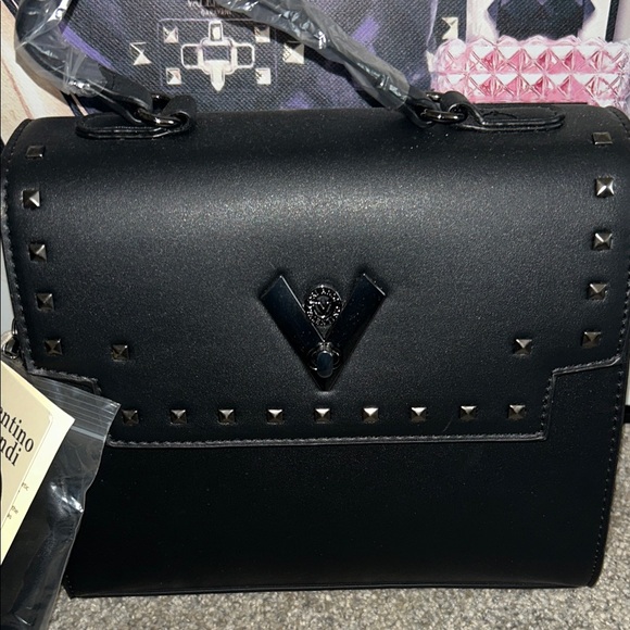 Valentino Orlandi Black Satchel with Silver Accents - Picture 3 of 15
